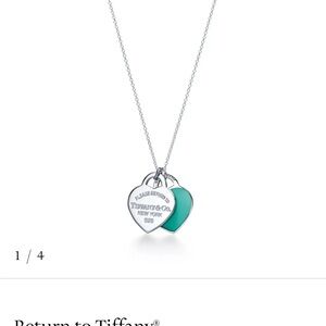 Tiffany & Co. Silver Necklace with Blue Heart Pendant